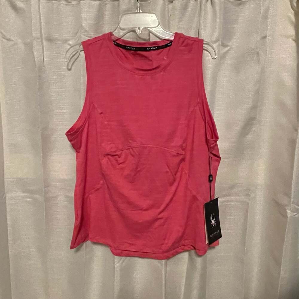 NWT XL Spyder Active Women's Sleeveless Athletic Tank Top in Pink
